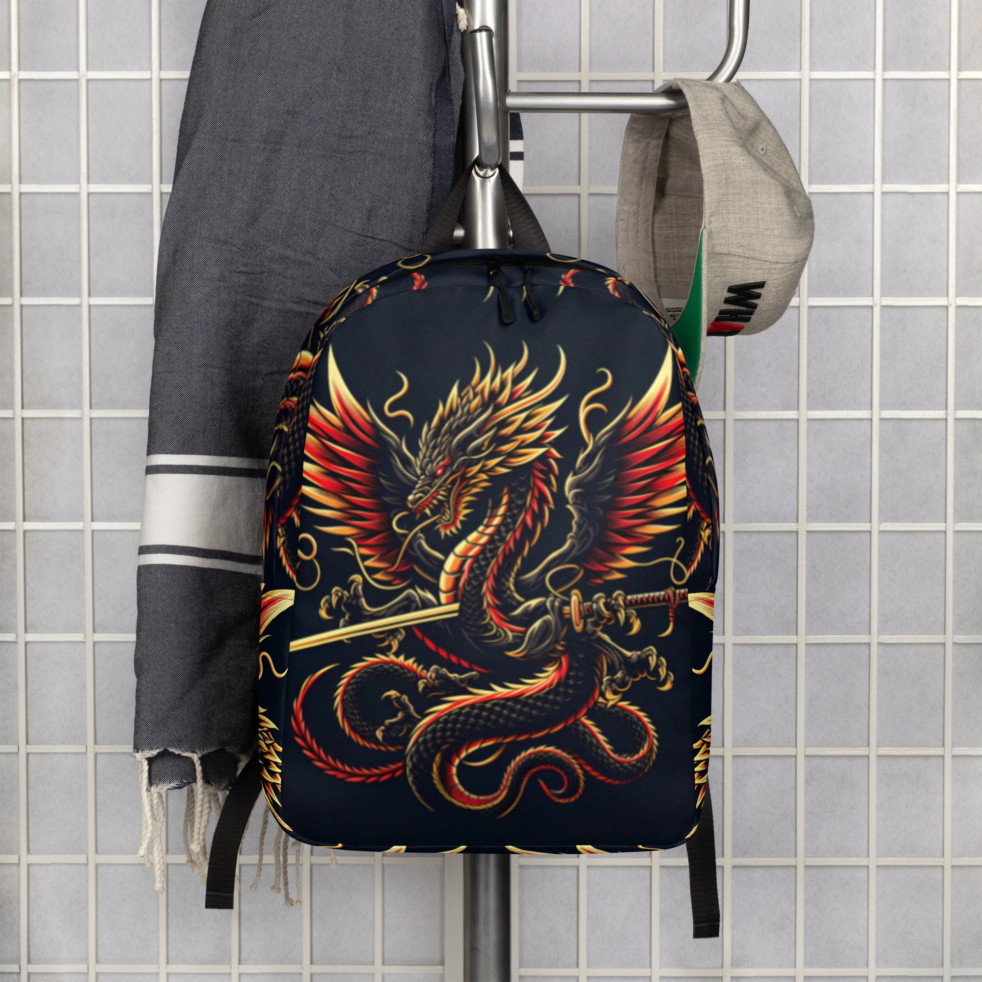 Dragon Backpack Bookbag Men