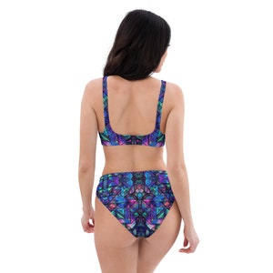 Geo Glow Bikini Set High Waisted Swimsuit Geometric Bathing Suit Women's Unique Plus Size Beachwear Sets Beach 2 Piece Swimming Suits