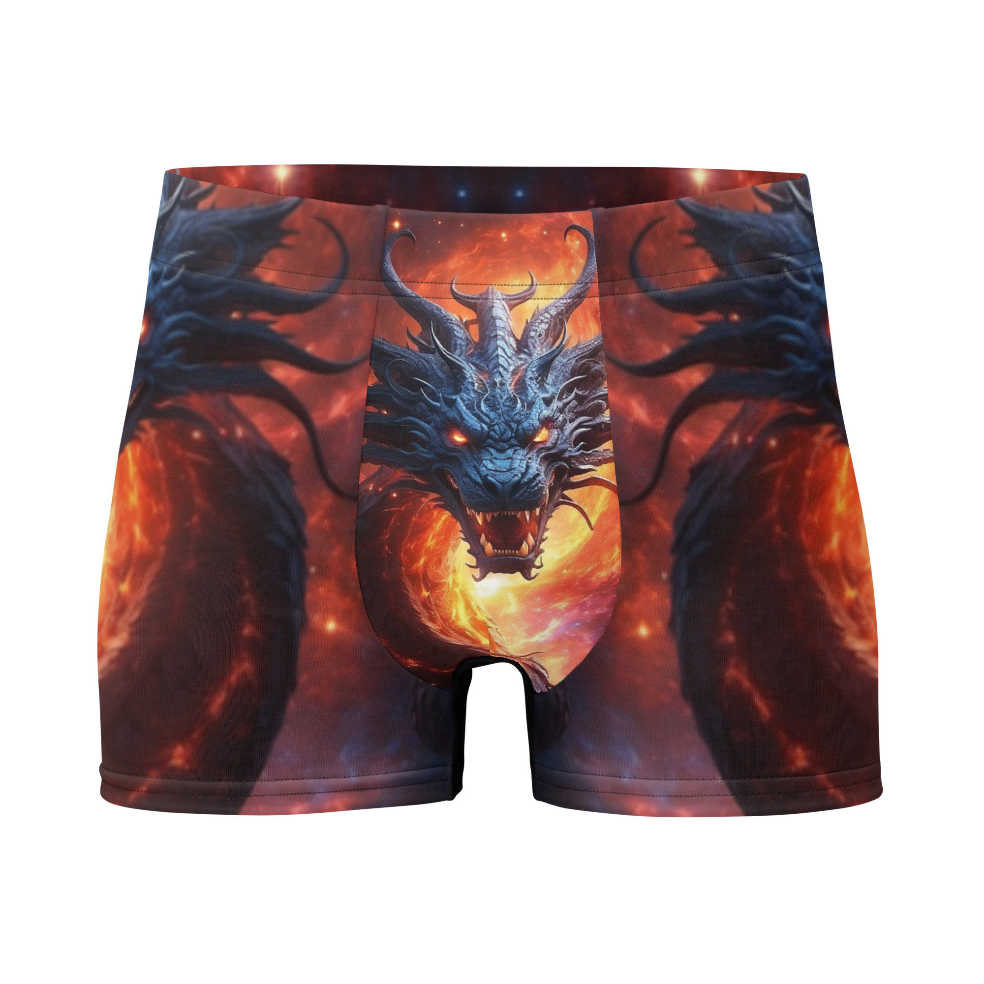Men Dragon Underwear Fire Boxer Briefs Gift for Him Undershorts Husband ...