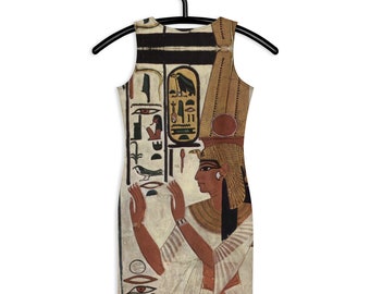 Egyptian Dress Bodycon Egypt Ancient Design Hieroglyphs Mini