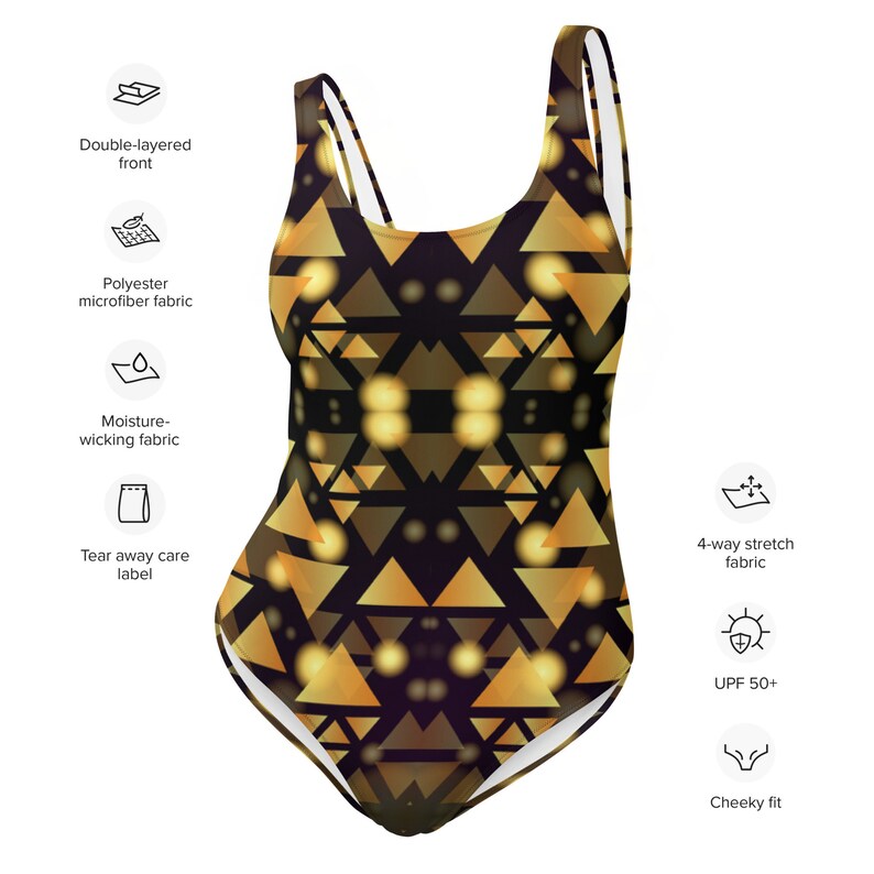 Gold Glow Swimsuit Unique Swimwear for Women Design Bathing Etsy