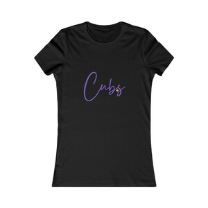 Cubs Purple w/ Gold Heart Women&#39;s Slim Fit Favorite Tee