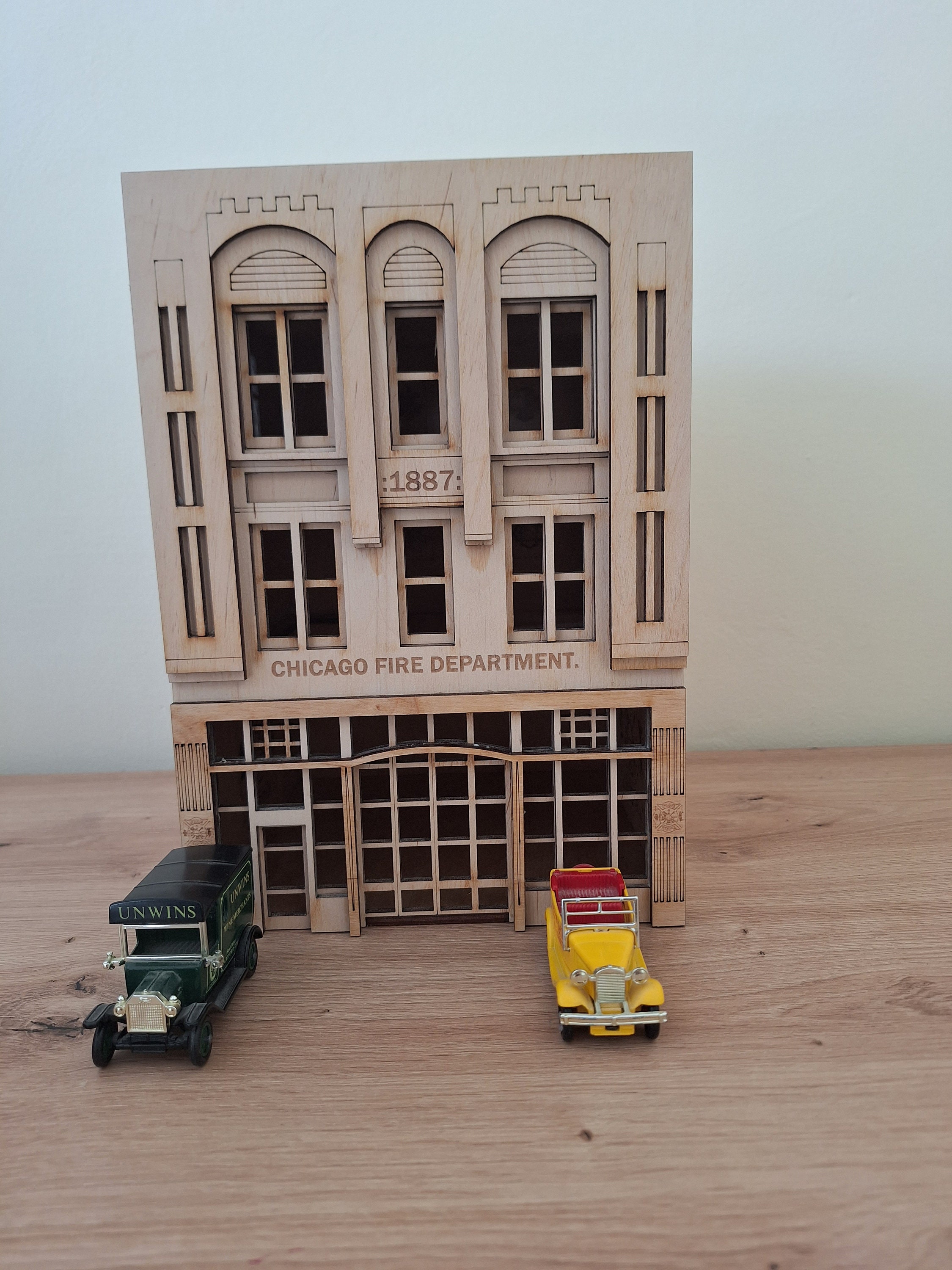 Miniature Chicago Fire Department Dollhouse DIY Kit 148 Etsy