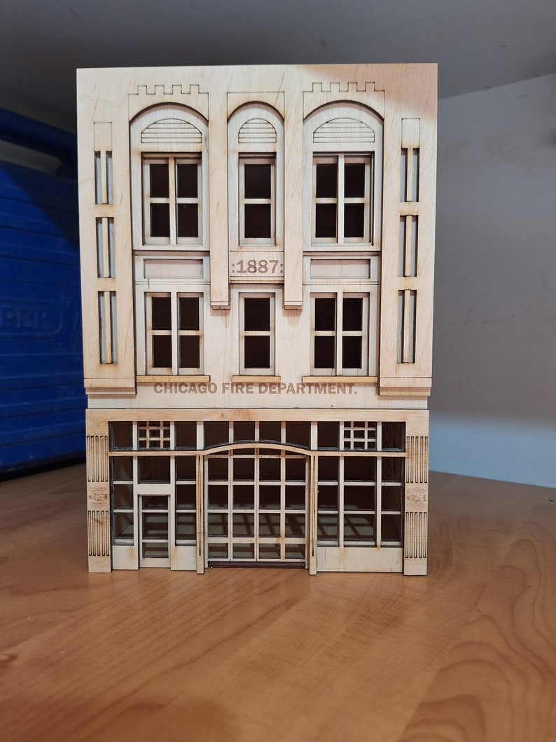 Miniature Chicago Fire Department Dollhouse DIY Kit 148 Etsy