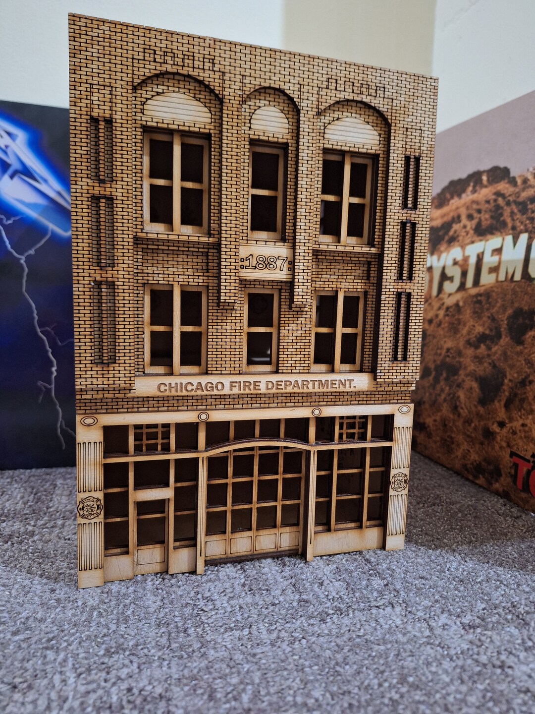 Miniature Chicago Fire Department Dollhouse DIY Kit 148 Etsy