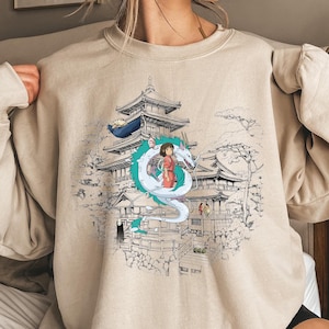 Spirited Away Studio Ghibli Sweatshirt, Hayao Miyazaki, Ghibli Totoro Shirt Gift, Ghibli No Face Shirt, Howl's Moving Castle shirt, Calcifer Haku Japanese Bathhouse Sweatshirt Sweater Ghibli Festival Anime Lover