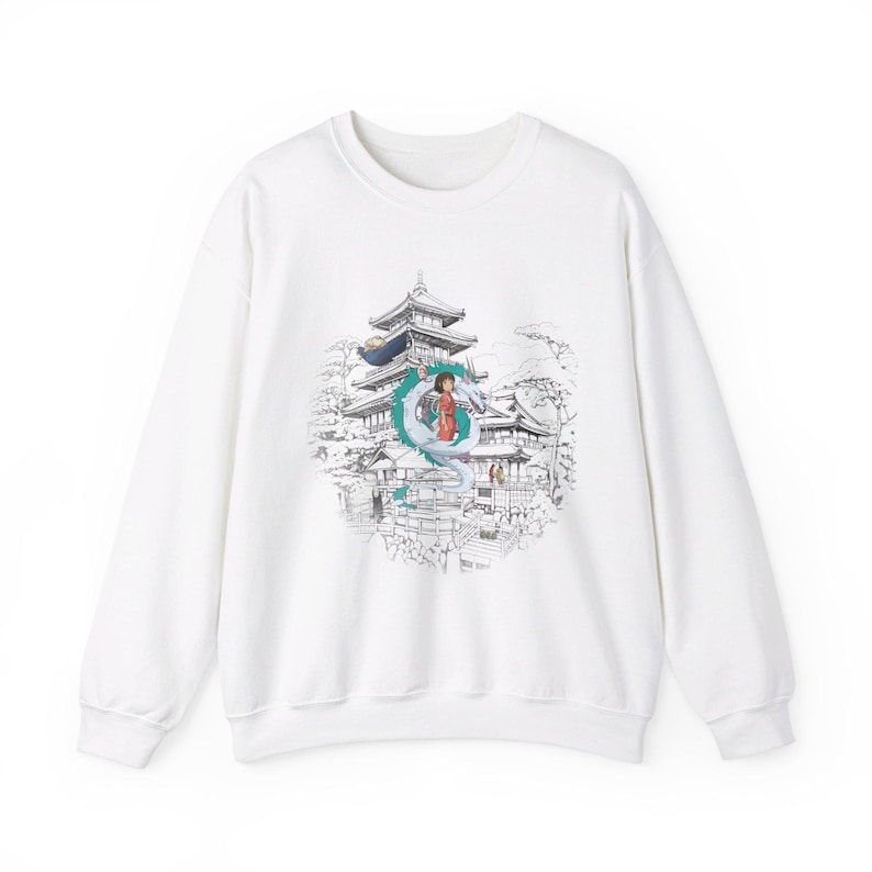Spirited Away Studio Ghibli-sweater Haku No Face Anime Hayao Miyazaki-shirt ronde hals Ghibli Totoro Gift Howl's Moving Castle Yubaba-top afbeelding 6