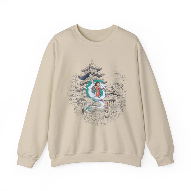 Spirited Away Studio Ghibli-sweater Haku No Face Anime Hayao Miyazaki-shirt ronde hals Ghibli Totoro Gift Howl's Moving Castle Yubaba-top afbeelding 7