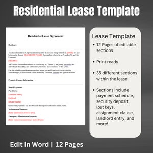 Residential Lease Template