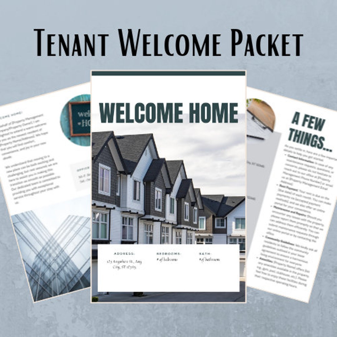 Tenant Packet Tenant Letter Landlord Movein Letter Etsy