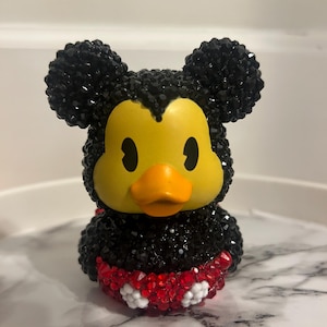 Mickey Rhinestone Rubber Duck, Disney, Mickey, Car Accessories, Ducking, Cruise Duck, Unique gift, Bedazzled Duck, Jeep Duck, Character
