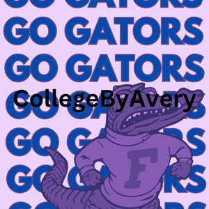 University of Florida Gators preppy purple pastel wall art decor for dorm or apartment