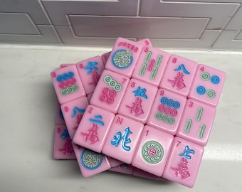 Mahjong Tile Coasters for house decor and Mahjong Game