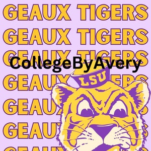 Louisiana State University LSU Tigers preppy trendy dorm or apartment art