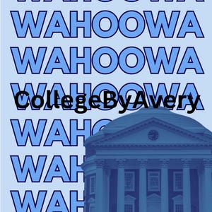 University of Virginia UVA Cavaliers preppy dorm art and acceptance gift