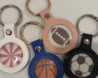 Back to School Self Finishing Needlepoint Mini Bag Charm, Keychain Two Canvases