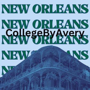 New Orleans NOLA Tulane light blue preppy dorm decor and gift