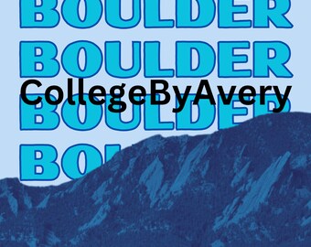 CU Boulder Buffaloes blaue adrette digitale Kunst für Wohnheim oder Wohnung