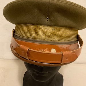 第二次大戦中　実物　U.S.N.耳あて付き帽子 7 1/2サイズ b4203-712 WW2 US Navy Senior Visor Hat Size 7 1/2 w14a | eBay