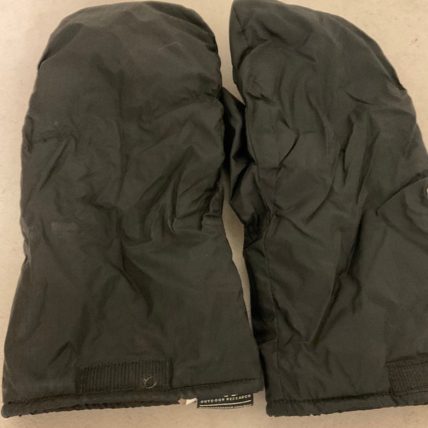 Outdoor Research  Black Firebrand Mitt Liners Size Large in Excellent Condition