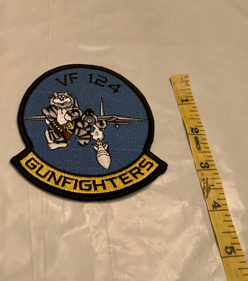 US NAVY VF-124 GUNFIGHTERS PATCH F-14 TOMCAT ERA VELCRO | #22411854