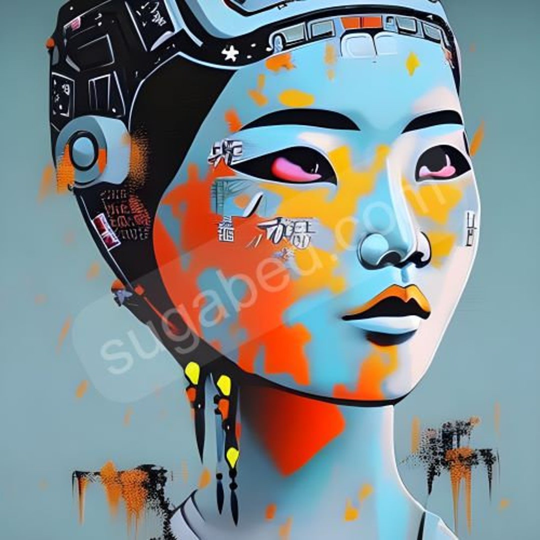 Robo Woman 3 Digital Art File Printable Etsy