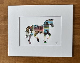 Stamp art of a horse