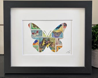 Stamp art of a butterfly