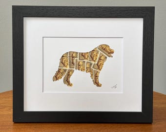 Stamp Art of a Golden Retriever