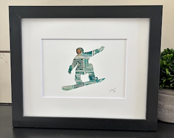 Snowboarder stamp Art
