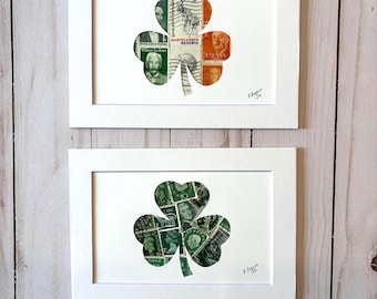 Stamp art of a shamrock
