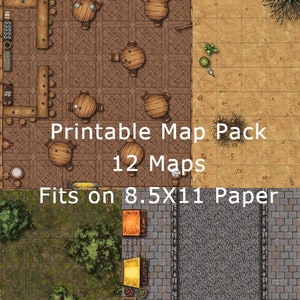 Printable 8X11 Tabletop Map Pack