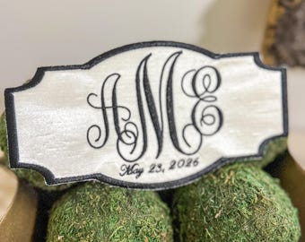 Personalized Wedding Bouquet Wrap: Monogrammed Bridal Keepsake