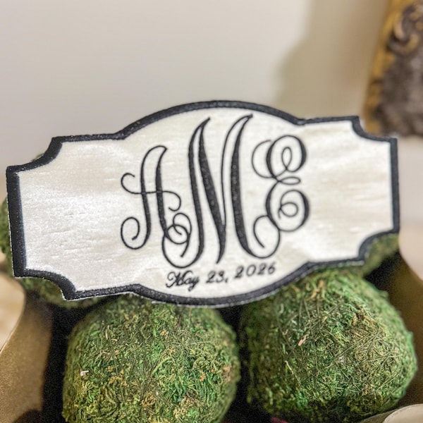 Personalized Wedding Bouquet Wrap: Monogrammed Bridal Keepsake