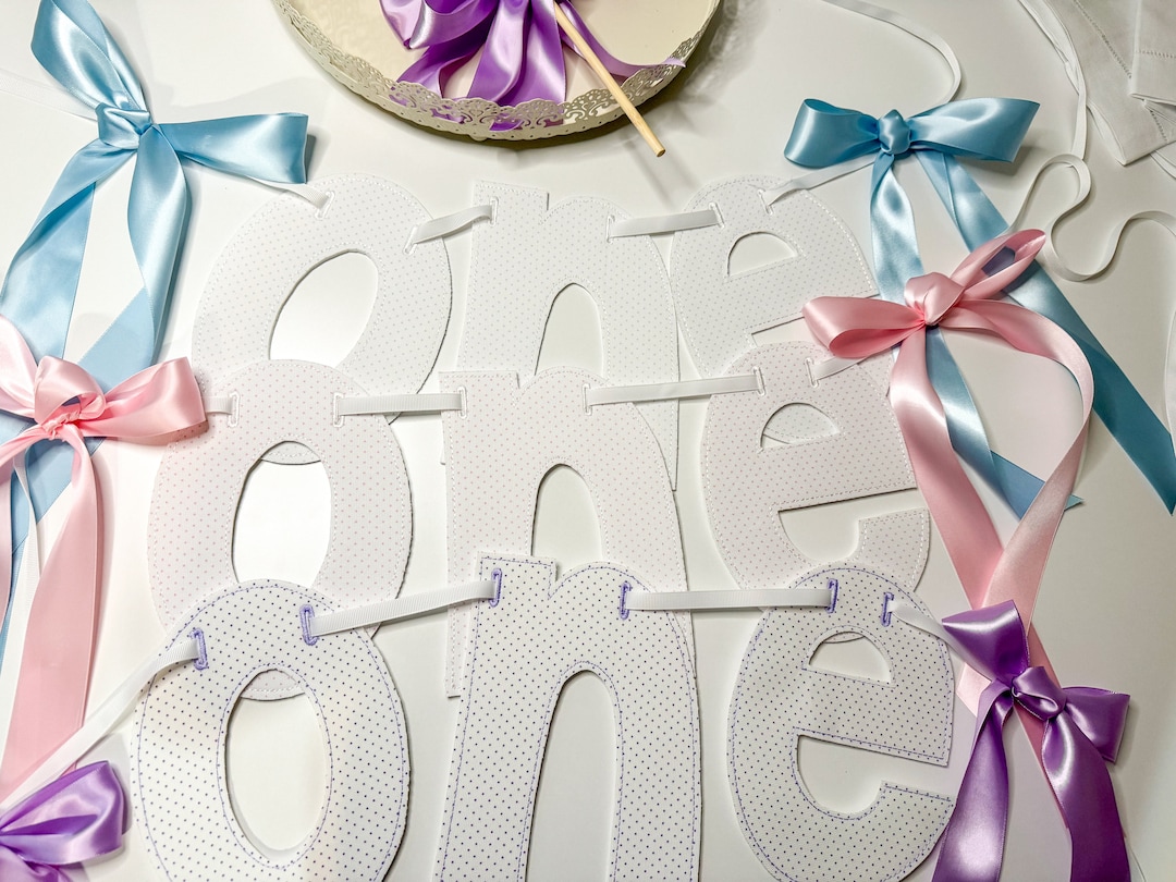 Micro Dot Birthday Set, Personalized Birthday, Banner, Monogrammed ...