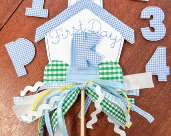 Back to School Wand blue: First Day Photo Prop