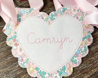 Scallop Heart Valentine Tag Embroidery File (Digital Download)
