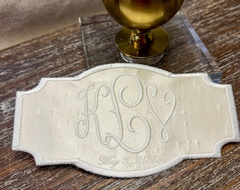 Personalized Bridal Bouquet Wrap: Monogrammed Wedding Keepsake