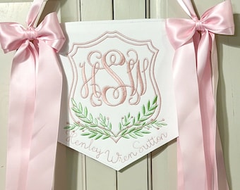 Monogram Baby Banner: Personalized Nursery Decor