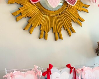 Valentine wreath sash, personalized wreath sash, monogram wreath sash, valentine decor, valentine, heart decor, heart sash, valentine sash