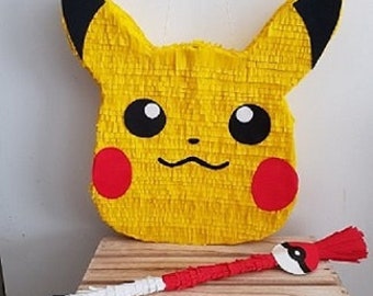 Pikachu Pinata Pokémon inspiré Pokémon piñata Anniversaire Pokémon