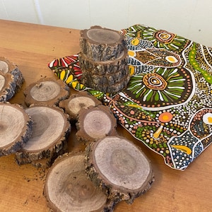 Ronda de madera, rebanada de madera, ronda de madera rústica, recurso de aprendizaje educativo temprano, actividades educativas