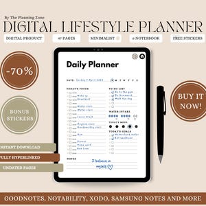 Digital Lifestyle Planner, All-in-One Digital Planner, iPad Planner, Digital Life Planner, GoodNotes Planner, 2023 2024 Planner, Notability