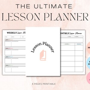 Printable Digital Teacher Planner: Organize, Teach, Succeed - Lesson Plan Template, Lesson Planner Printable, Homeschool Teacher Planner,