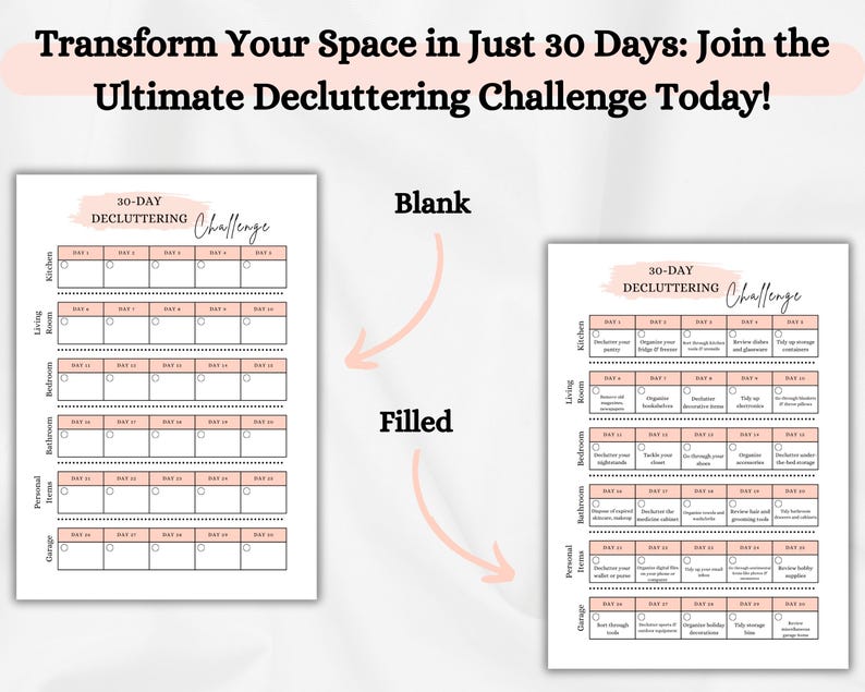 Declutter Checklist
Declutter Planner