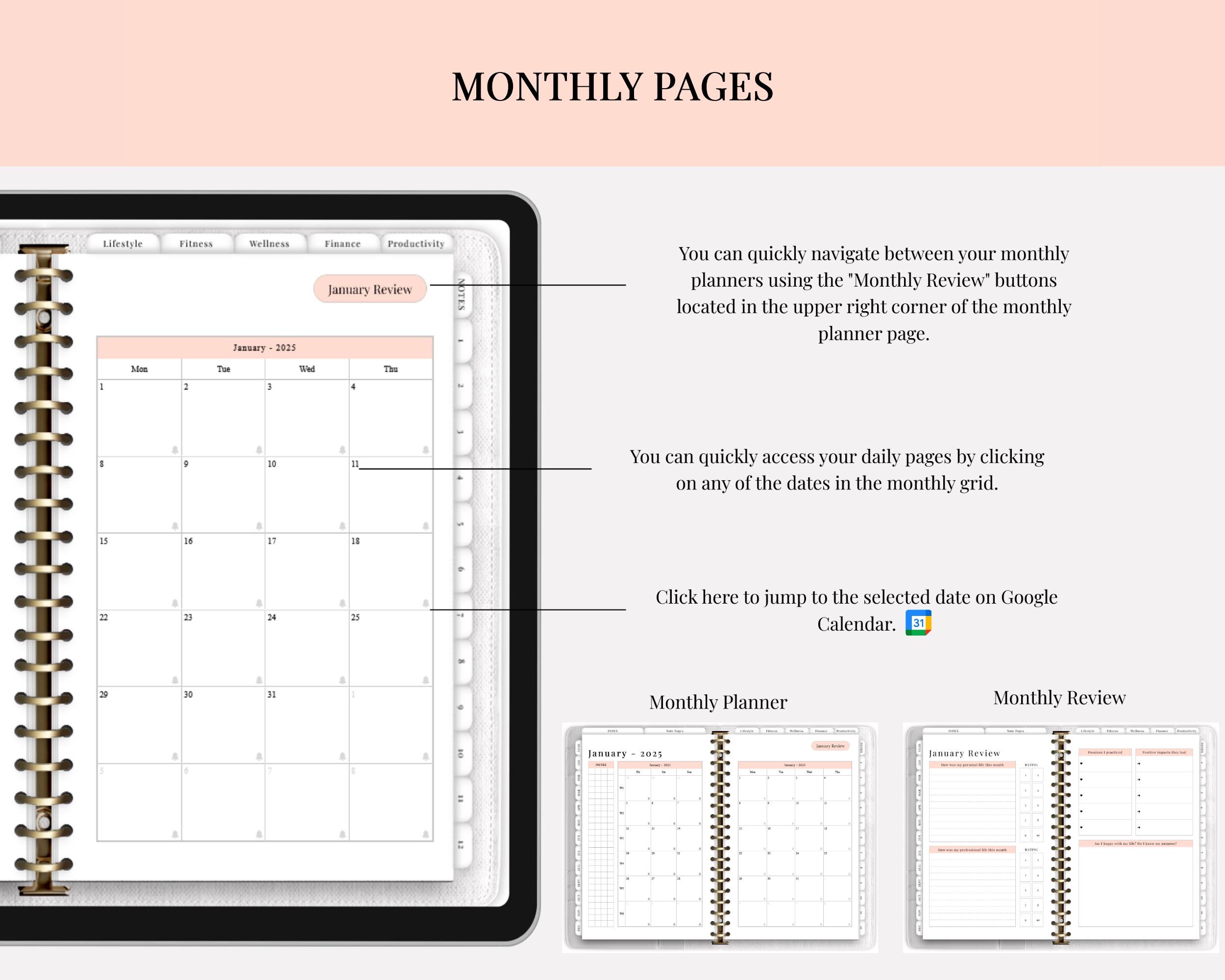 2025 All-in-one Digital Planner, Notability Planner, 2025 iPad Planner ...