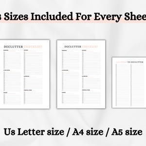 Declutter Checklist
Declutter Planner