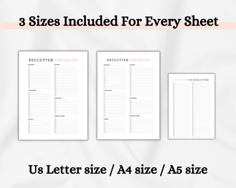 Declutter Checklist
Declutter Planner