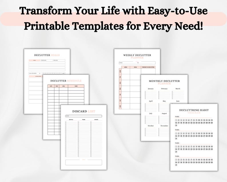 Declutter Checklist
Declutter Planner