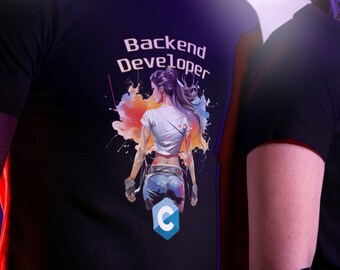 C Programmier T-Shirt, Backend-Entwickler T-Shirt, Coder T-Shirt, Hacker T-Shirt, Scripter T-Shirt, Software-Entwickler, Anwendungs-Entwickler